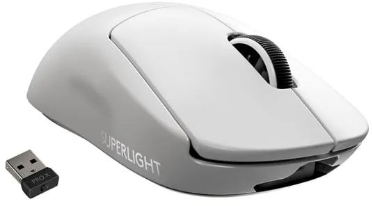 Logitech G PRO X SUPERLIGHT - Gamingmus - Optisk - 5 knappar - Vit