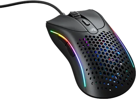 Glorious Model D 2 Wired - Matt Svart - Gamingmus - Optisk - 5 knappar - Svart