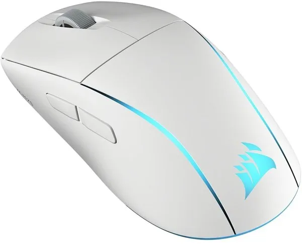 Corsair M75 Lightweight RGB - Gaming Mus - Optisk - 6 knappar - Vit med RGB-LED-ljus