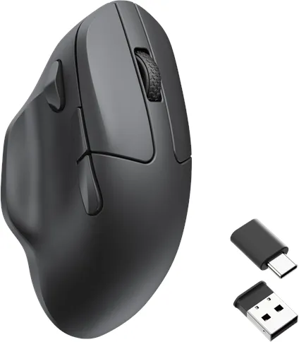 Keychron M7 1K Hz Light 63g Ergonomisk Svart Trådlös - Gaming Mus - Optisk - 6 knappar - Svart