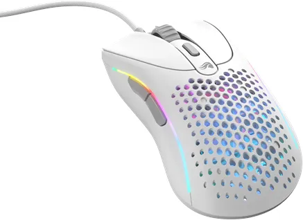 Glorious Model D 2 Wired - Matt Vit - Gamingmus - Optisk - 5 knappar - Vit