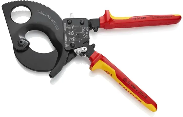 Knipex Kabelsax (Ratsprincip) svart lackerad, VDE-godkänd 280 mm